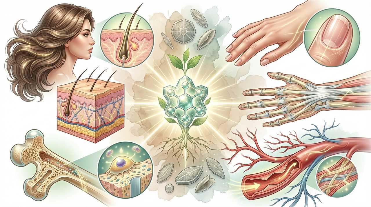 Silica quietly supports bones, connective tissues, and mineral balance throughout the body.