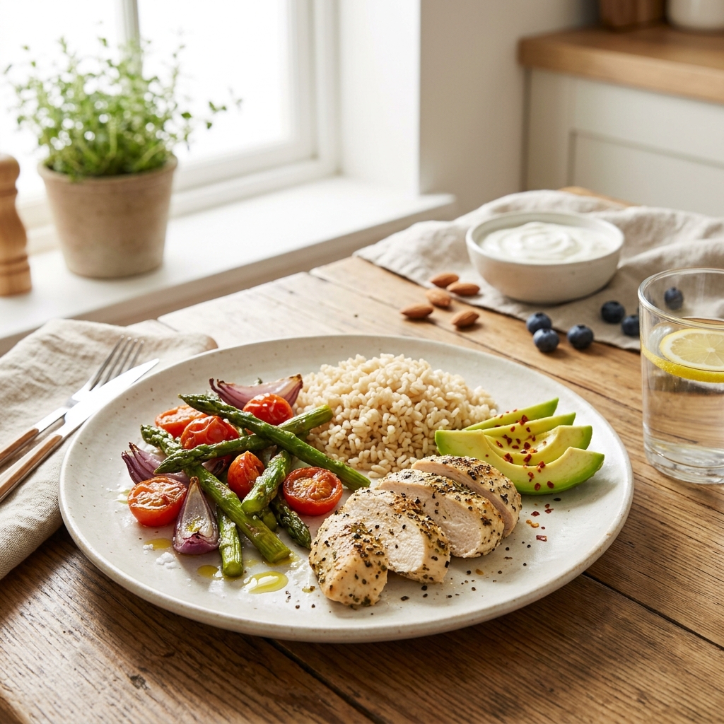 Simple meals, steady habits, and nutrition that fits real life.