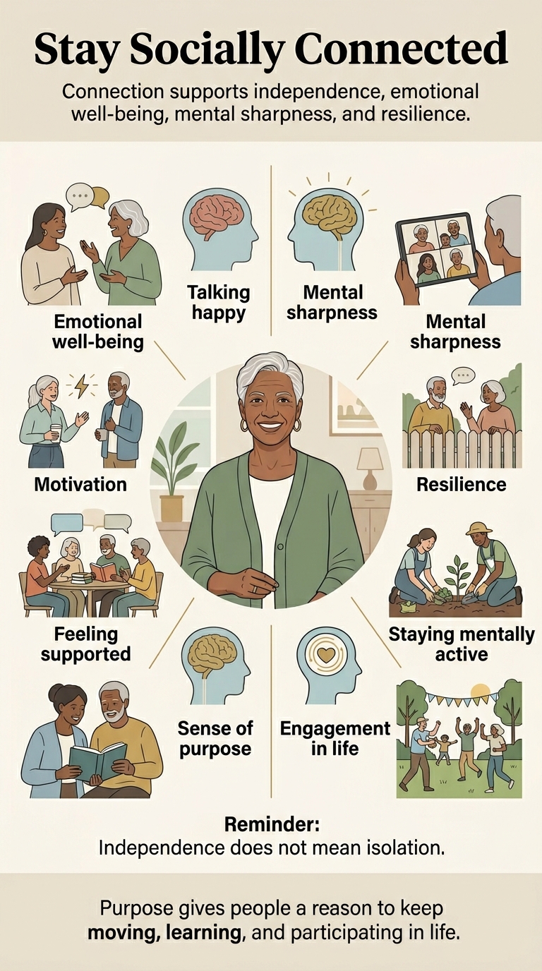 Meaningful relationships that support independence, resilience, purpose, and emotional well-being.
