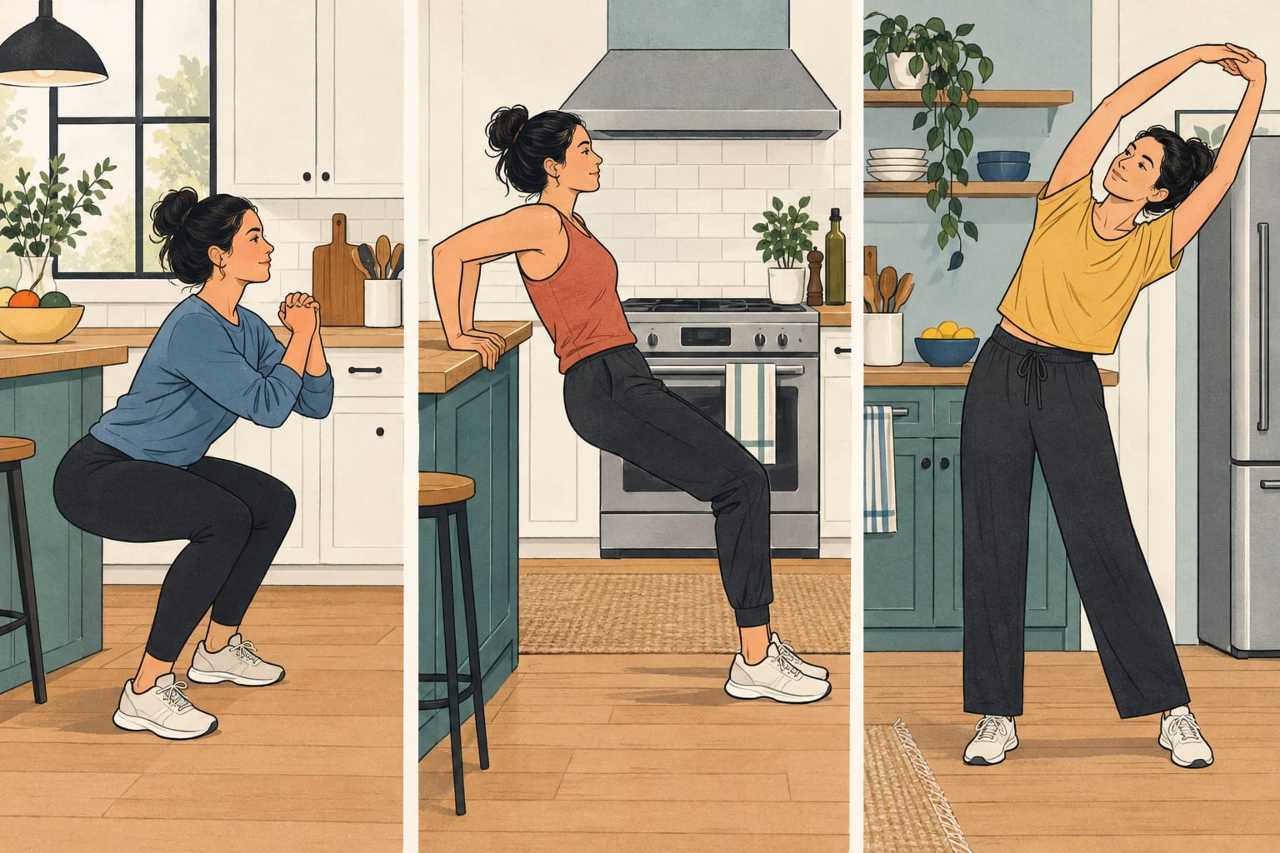 Three Exercises You Can Do Without Even Leaving Your Kitchen
